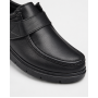 Pantofi damă negri din piele naturală cu scai și talpă confort GKR33N